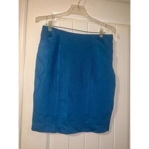 CAbi #3220 Sigourney Pencil Skirt Teal Turquoise Size 4 Career Knit Stretch
